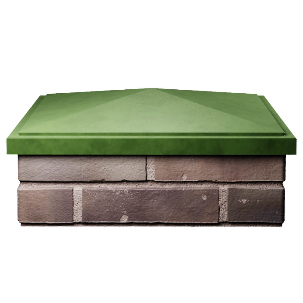 Колпак Zking БонаМоно Зеленый на столб 2х2 кирпича (515х515, 530х530мм) Абакан фото