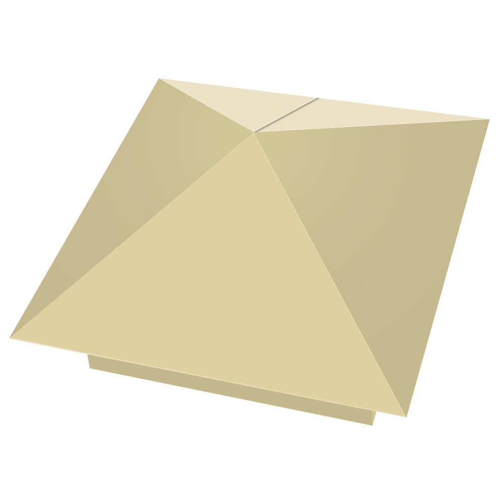 Колпак металлический 400х400мм RAL1014 Бежевый заборный Абакан фото