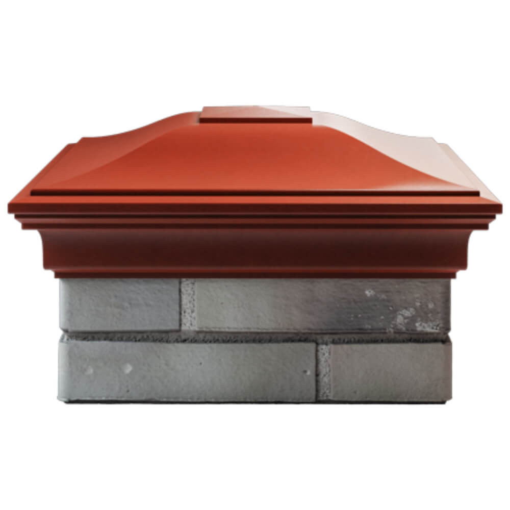 Колпак Zking Монблан Красный на столб 1.5х1.5 кирпича (385х385мм) Абакан фото