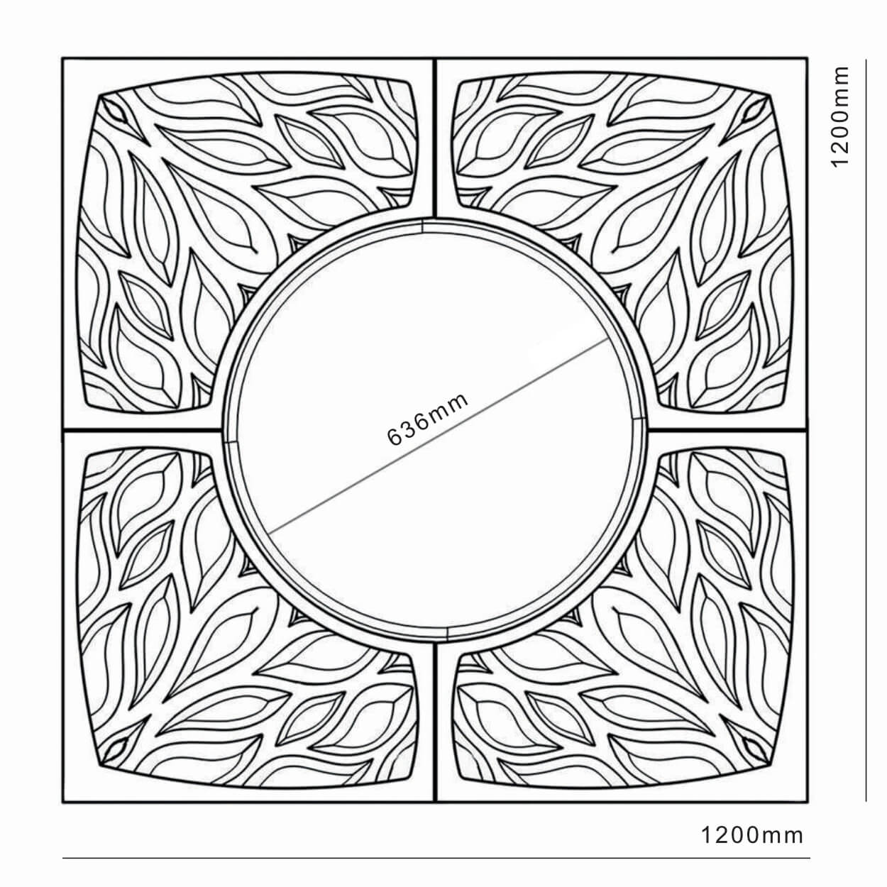 Приствольная решетка для дерева ZKING CRUST 1.2х1.2м Черная в Абакане фото