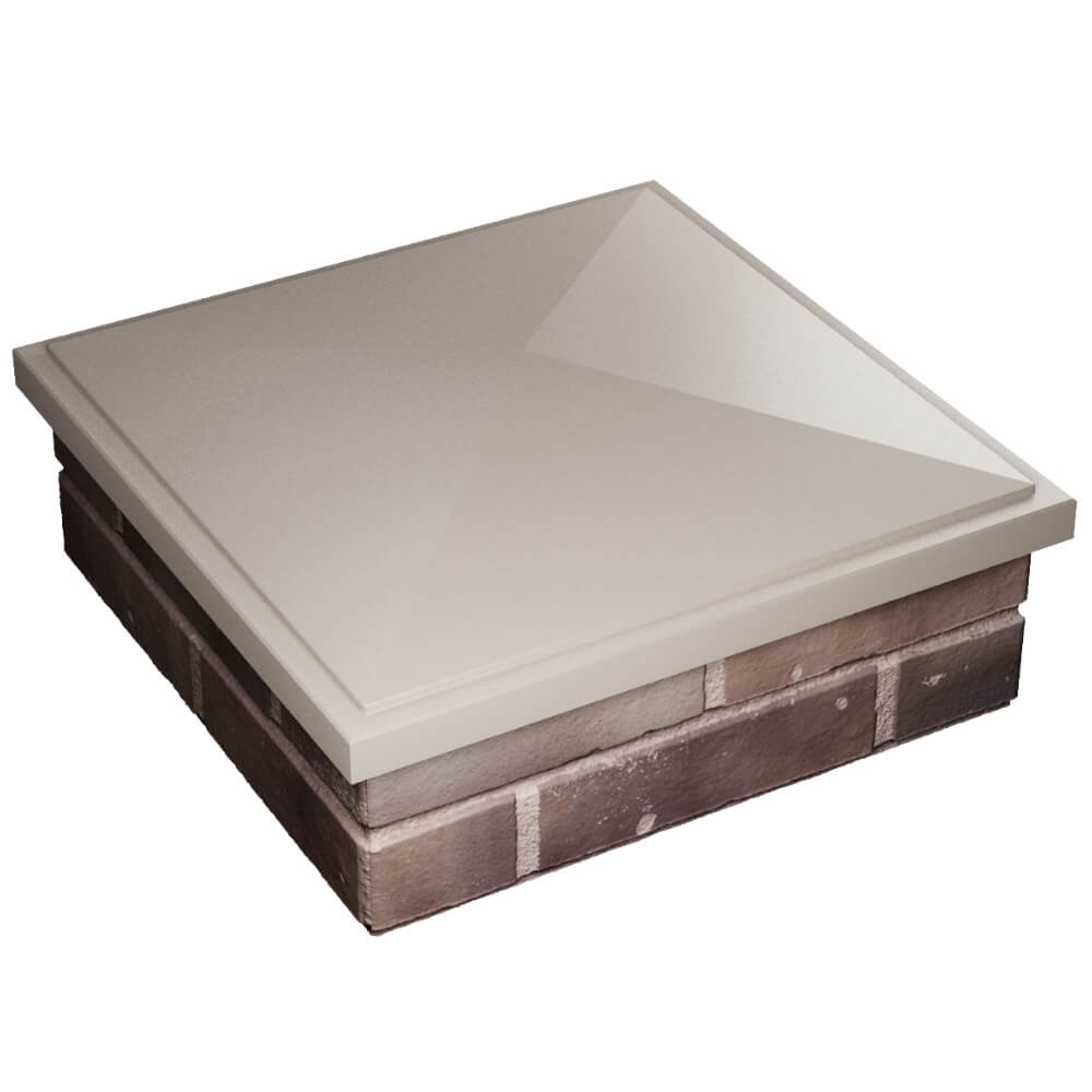 Колпак Zking БонаМоно Бежевый на столб 2х2 кирпича (515х515, 530х530мм) в Абакане фото