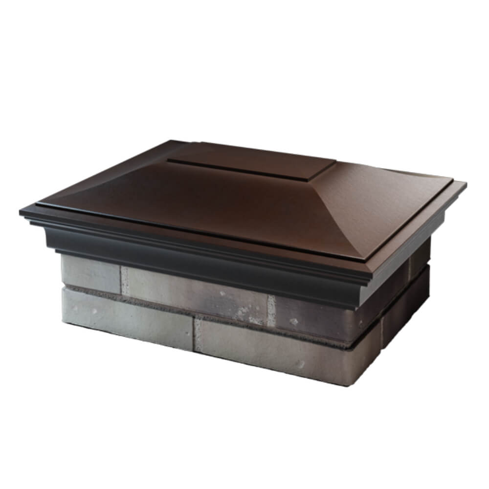 Колпак Zking Монблан Коричневый на столб 2х1.5 кирпича (515х385мм) в Абакане фото