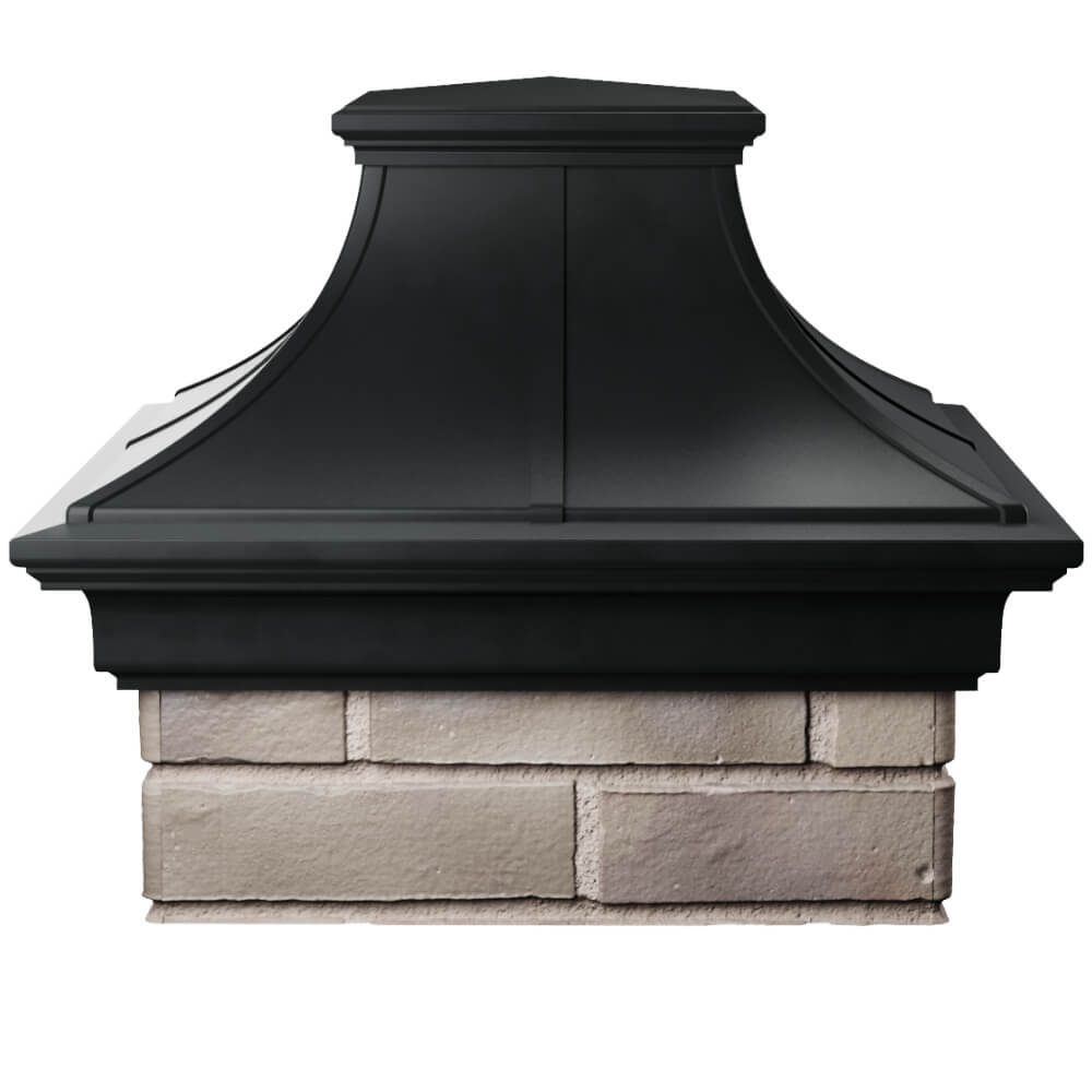 Колпак Zking Монблан Премиум Черный на столб 1.5х1.5 кирпича (385х385мм) Абакан фото