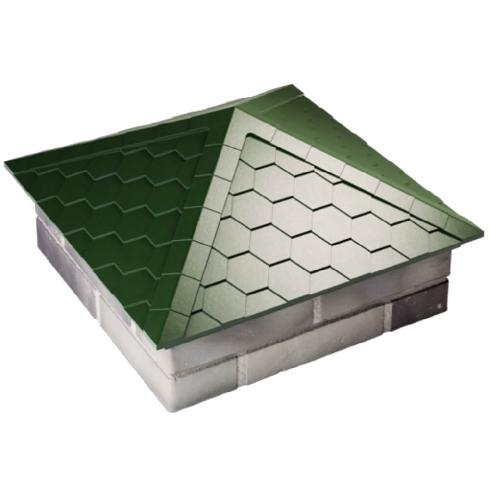 Колпак Zking Эверест Зеленый на столб 2х2 кирпича (535х535мм) Абакан фото