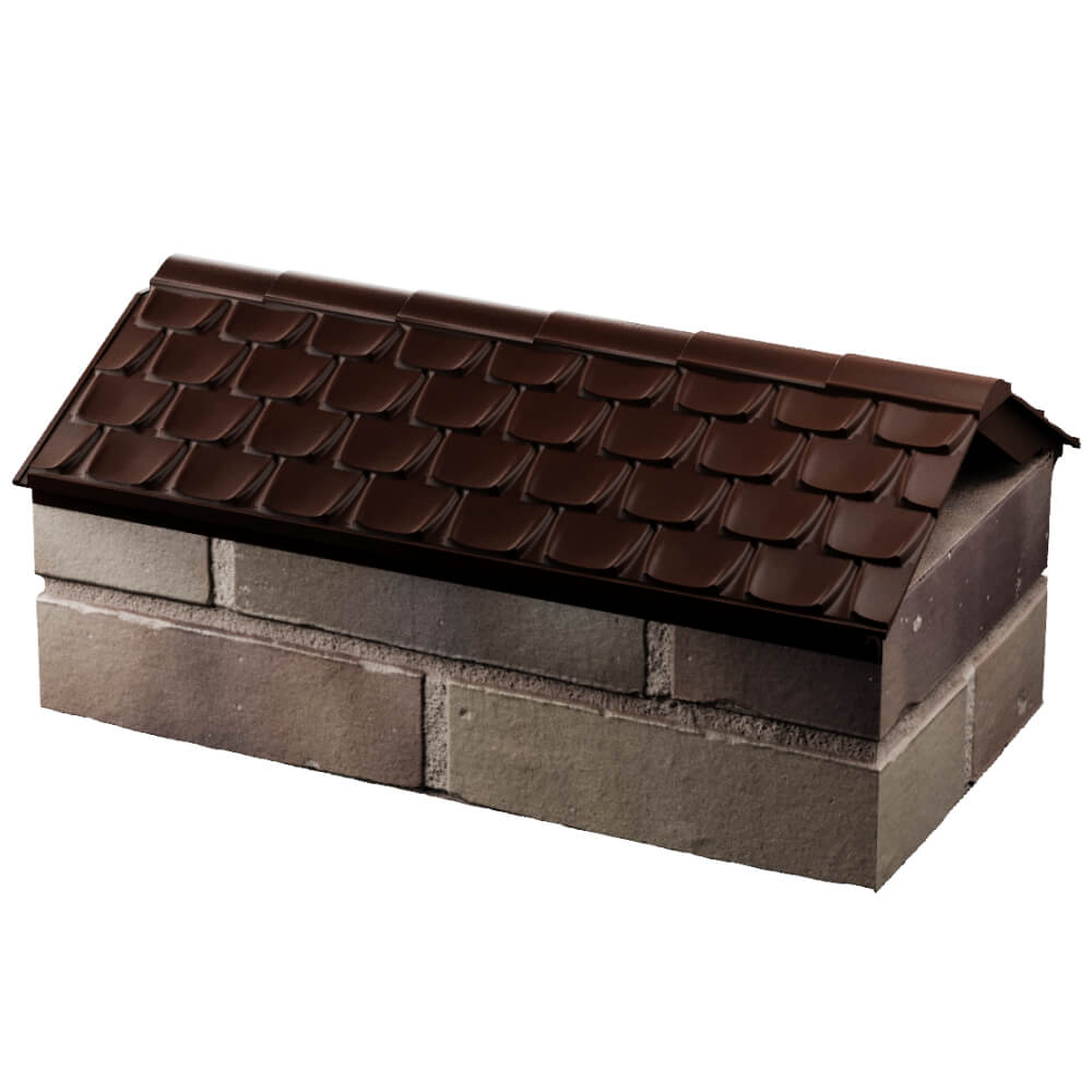 Парапет Zking Эльбрус Коричневый с посадкой на 1 кирпич (255мм) в Абакане фото