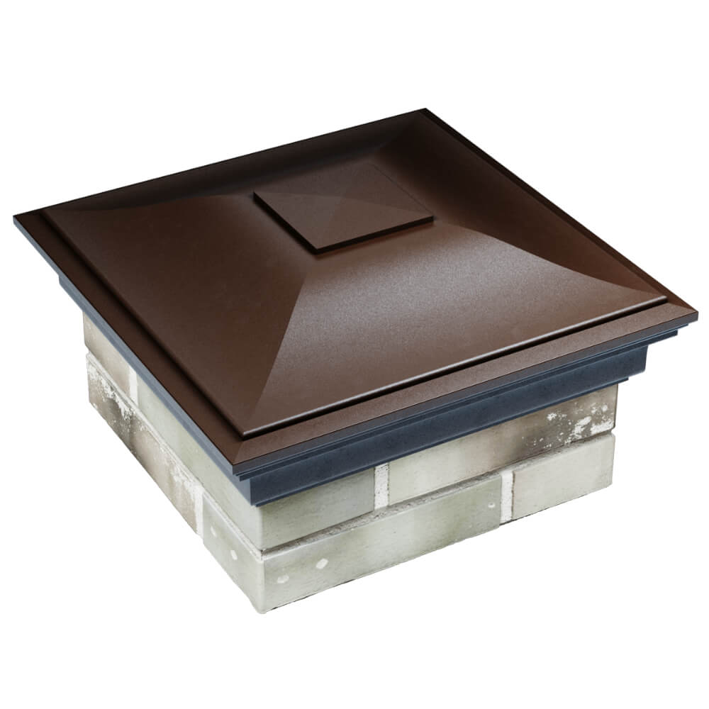 Колпак Zking Монблан Коричневый на столб 1.5х1.5 кирпича (385х385мм) в Абакане фото