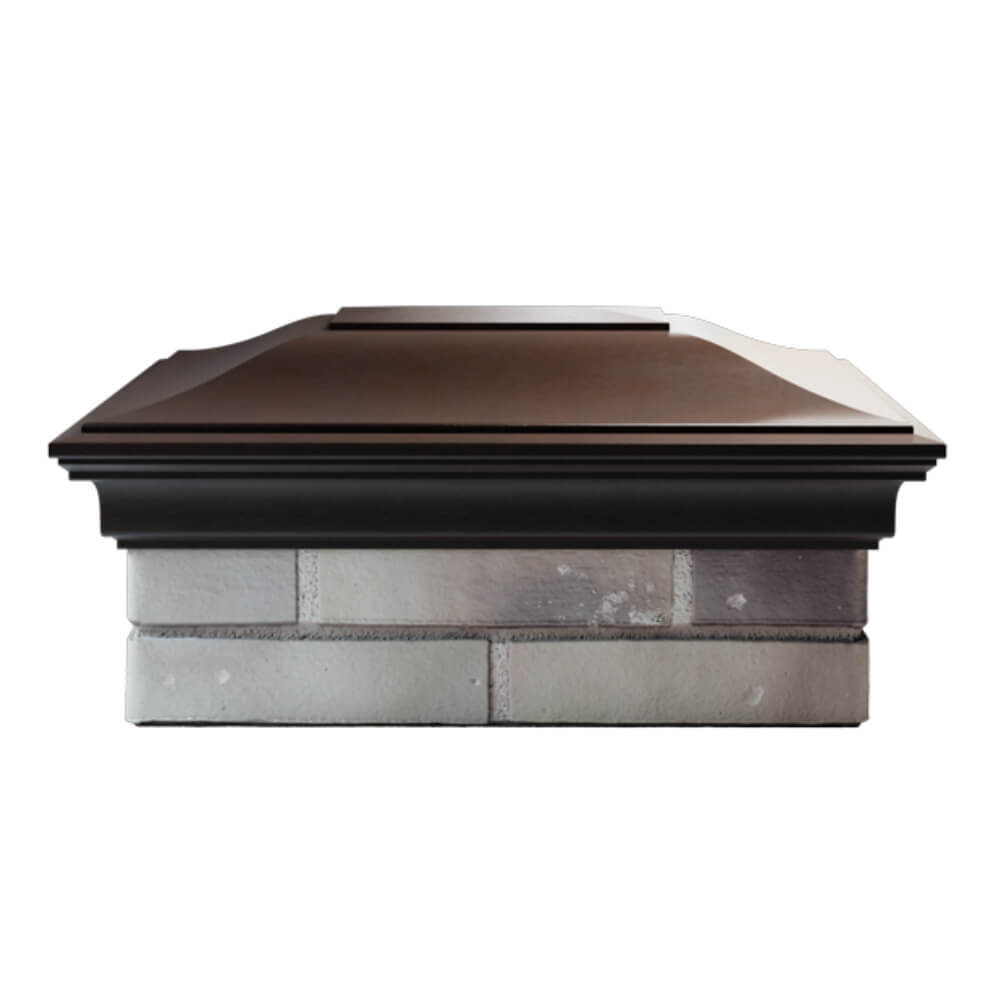 Колпак Zking Монблан Коричневый на столб 2х1.5 кирпича (515х385мм) в Абакане фото