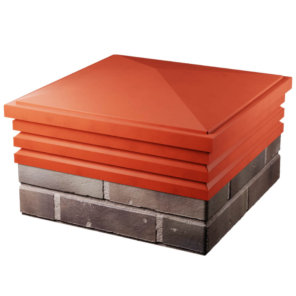 Колпак Zking Бона ХайТек Красный на столб 2х2 кирпича (513х513мм) в Абакане фото