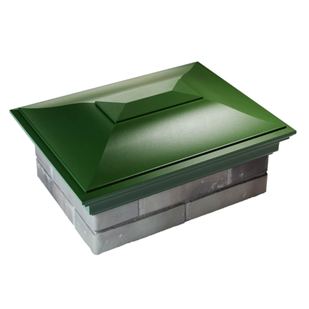 Колпак Zking Монблан Зеленый на столб 2х1.5 кирпича (515х385мм) Абакан фото