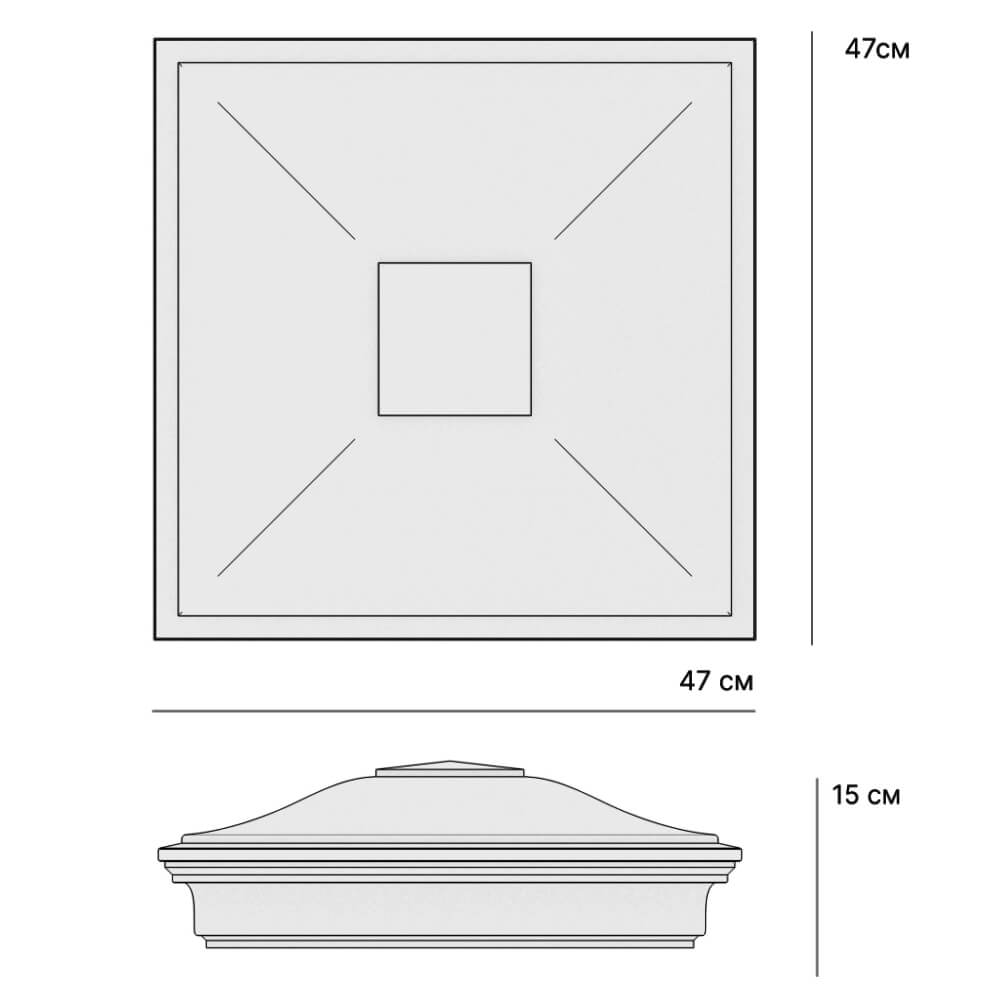 Колпак Zking Монблан Коричневый на столб 1.5х1.5 кирпича (385х385мм) в Абакане фото
