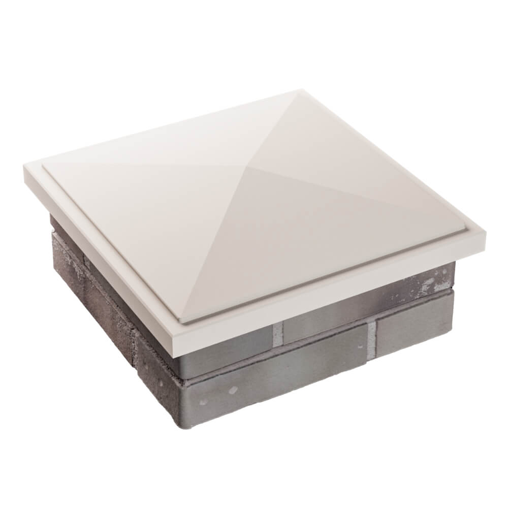 Колпак Zking БонаМоно Бежевый на столб 1.5х1.5 кирпича (385х385, 400х400мм) в Абакане фото