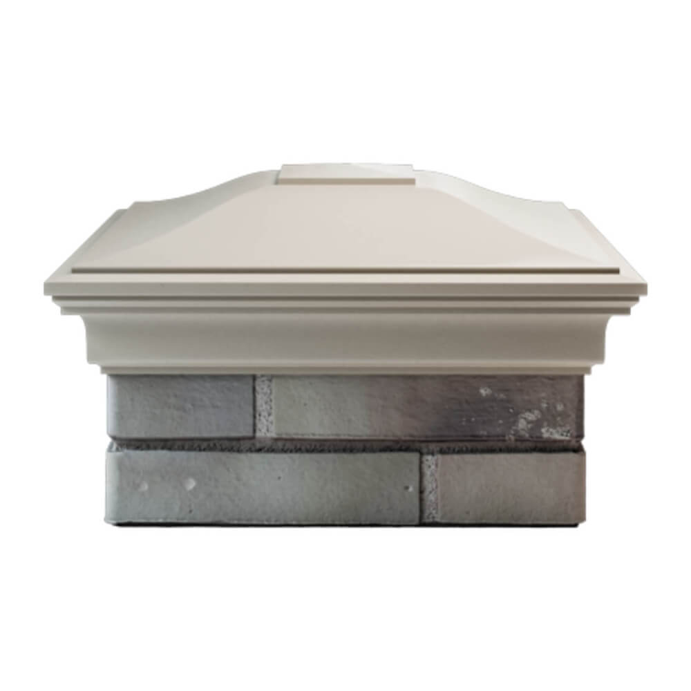 Колпак Zking Монблан Бежевый на столб 1.5х1.5 еврокирпича 0.7НФ (355х355мм) Абакан фото