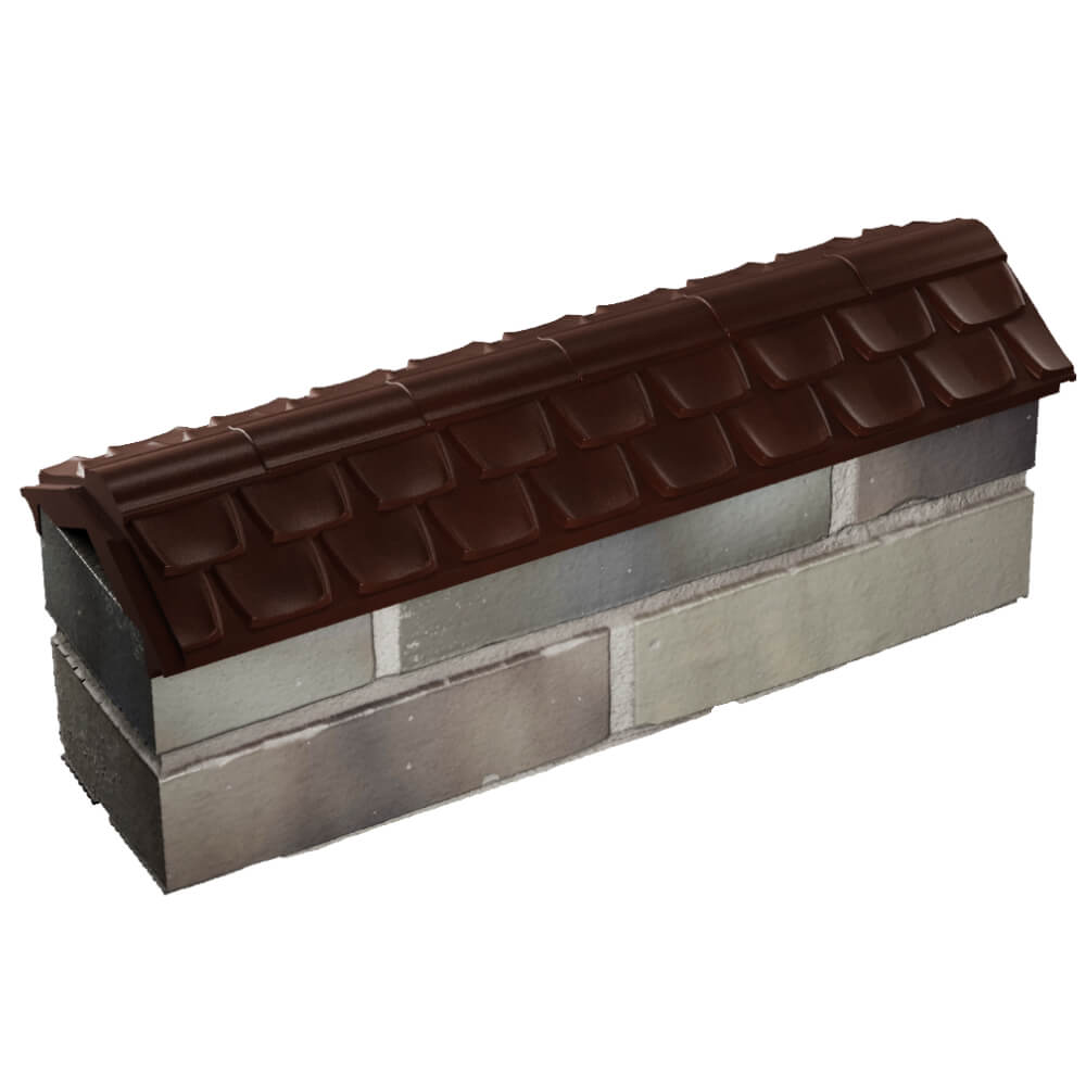 Парапет Zking Эльбрус Коричневый с посадкой на 0.5 кирпича (130мм) в Абакане фото