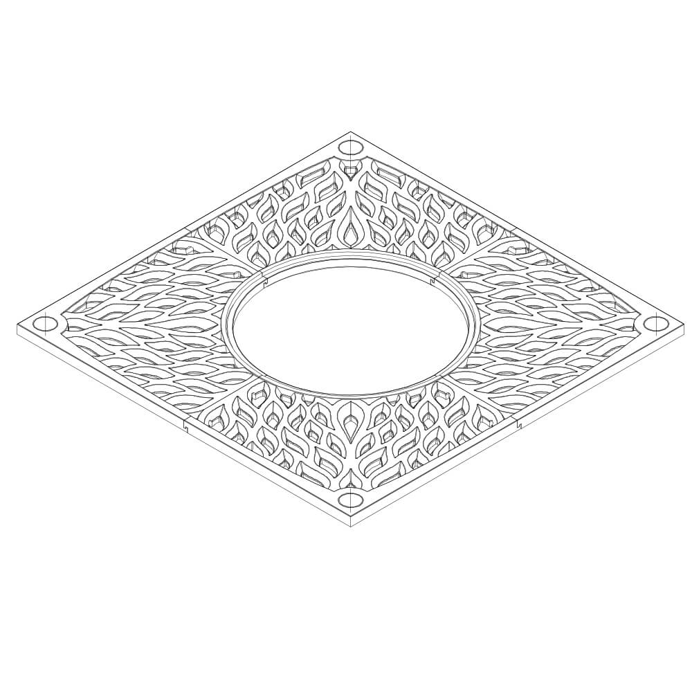 Приствольная решетка для дерева ZKING CRUST 2х2м Черная в Абакане фото