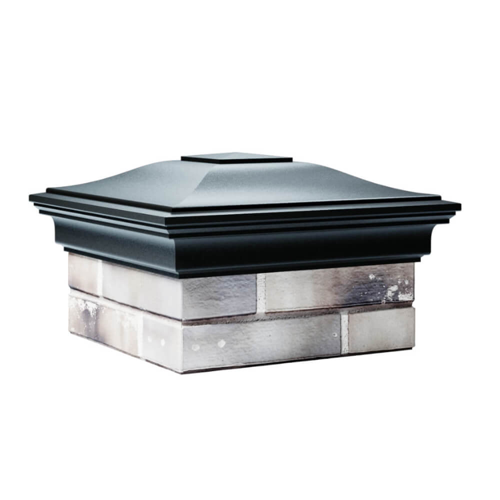 Колпак Zking Монблан Черный на столб 1.5х1.5 еврокирпича 0.7НФ (355х355мм) в Абакане фото