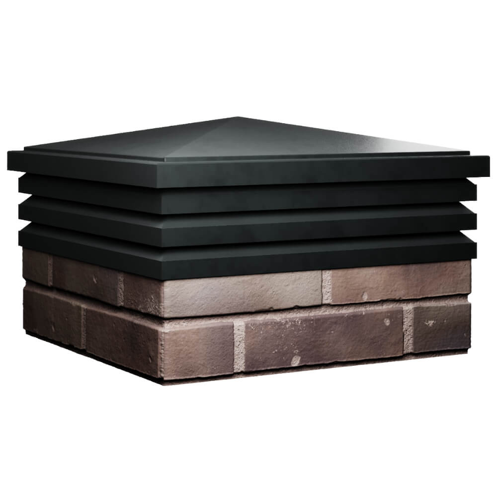 Колпак Zking Бона ХайТек Черный на столб 2х2 кирпича (513х513мм) в Абакане фото