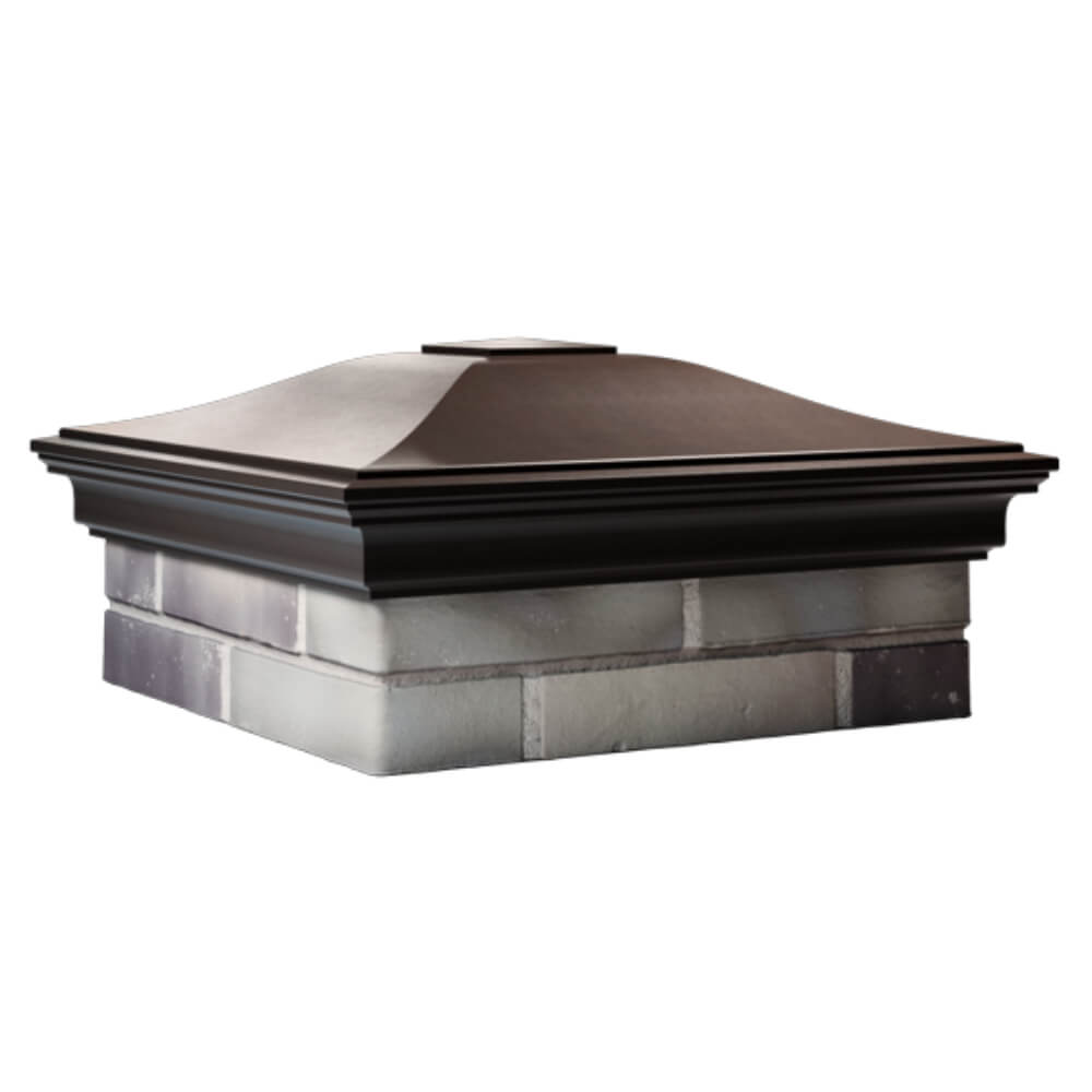 Колпак Zking Монблан Коричневый на столб 2х2 кирпича (515х515мм) в Абакане фото