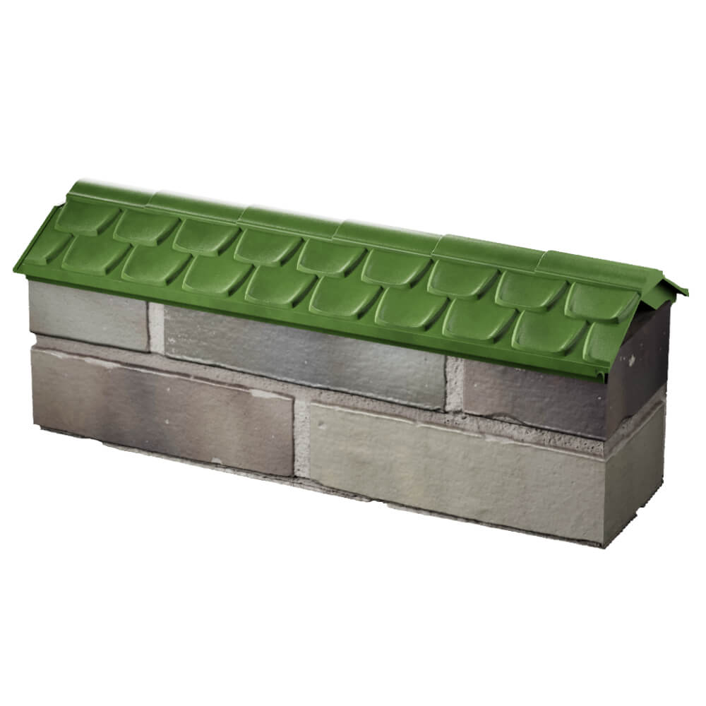 Парапет Zking Эльбрус Зеленый с посадкой на 0.5 кирпича (130мм) в Абакане фото