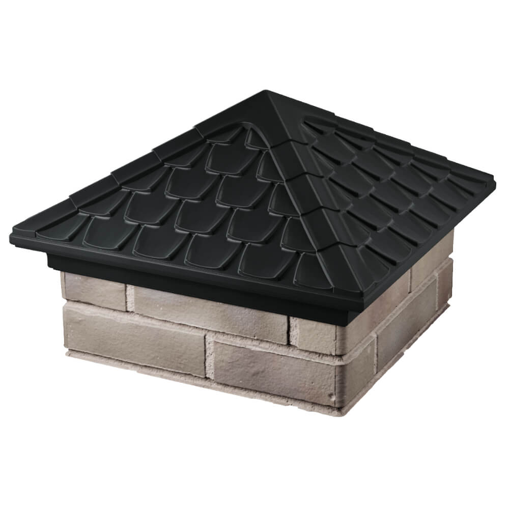 Колпак Zking Эльбрус Черный на столб 1.5х1.5 кирпича (385х385мм) в Абакане фото