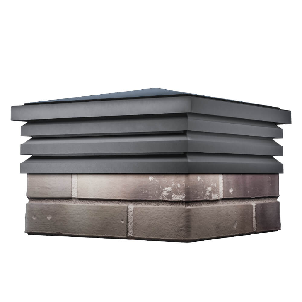 Колпак Zking Бона ХайТек Серый на столб 1.5х1.5 кирпича (385х385мм) в Абакане фото