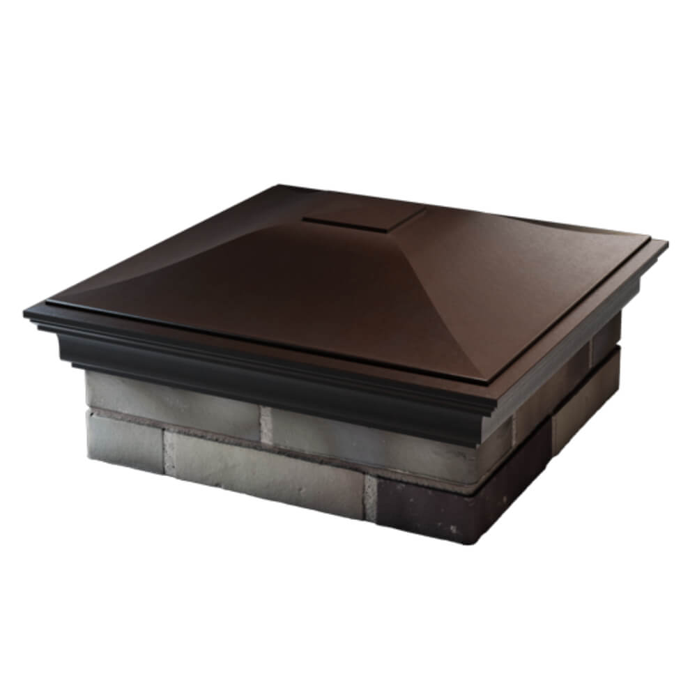 Колпак Zking Монблан Коричневый на столб 2х2 кирпича (515х515мм) в Абакане фото