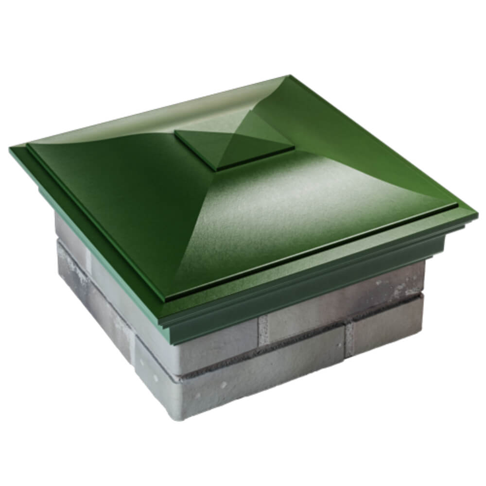 Колпак Zking Монблан Зеленый на столб 1.5х1.5 кирпича (385х385мм) в Абакане фото