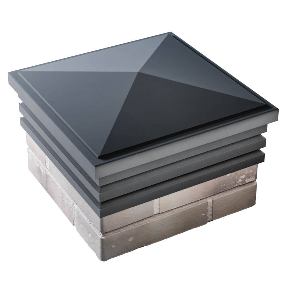 Колпак Zking Бона ХайТек Серый на столб 1.5х1.5 кирпича (385х385мм) в Абакане фото