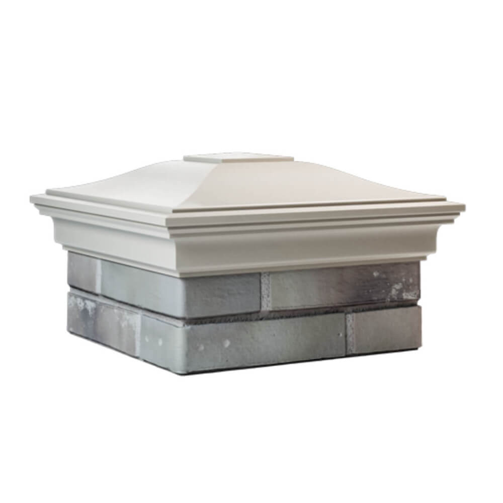 Колпак Zking Монблан Бежевый на столб 1.5х1.5 еврокирпича 0.7НФ (355х355мм) в Абакане фото