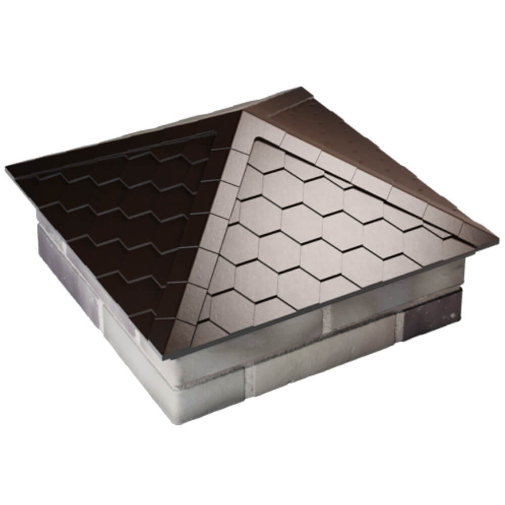 Колпак Zking Эверест Коричневый на столб 2х2 кирпича (535х535мм) Абакан фото