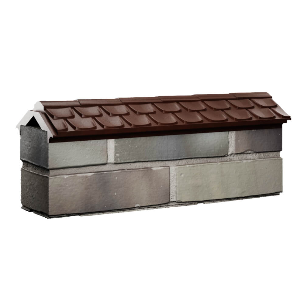 Парапет Zking Эльбрус Коричневый с посадкой на 0.5 кирпича (130мм) Абакан фото
