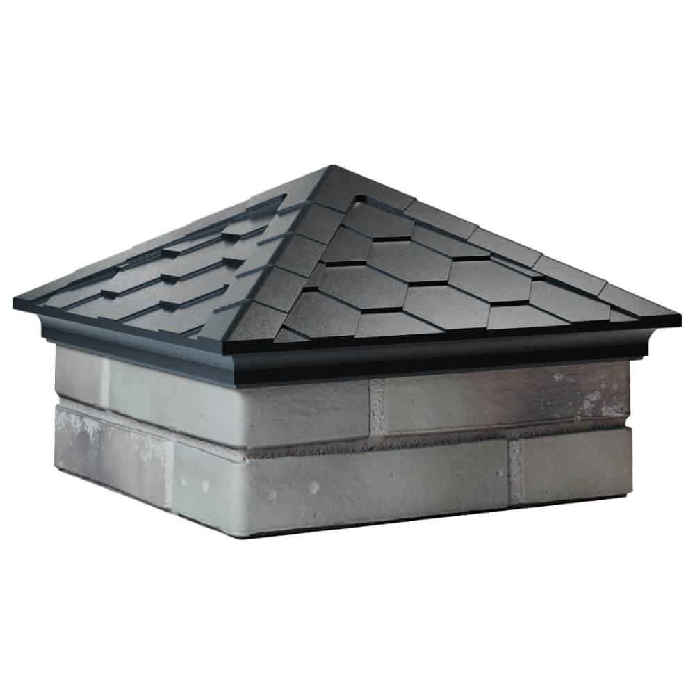 Колпак Zking Эверест Черный на столб 1.5х1.5 кирпича (390х390мм) в Абакане фото