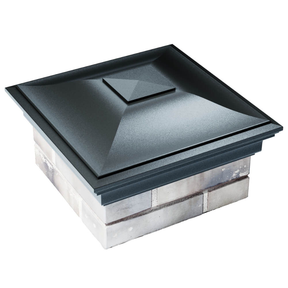 Колпак Zking Монблан Черный на столб 1.5х1.5 кирпича (385х385мм) в Абакане фото