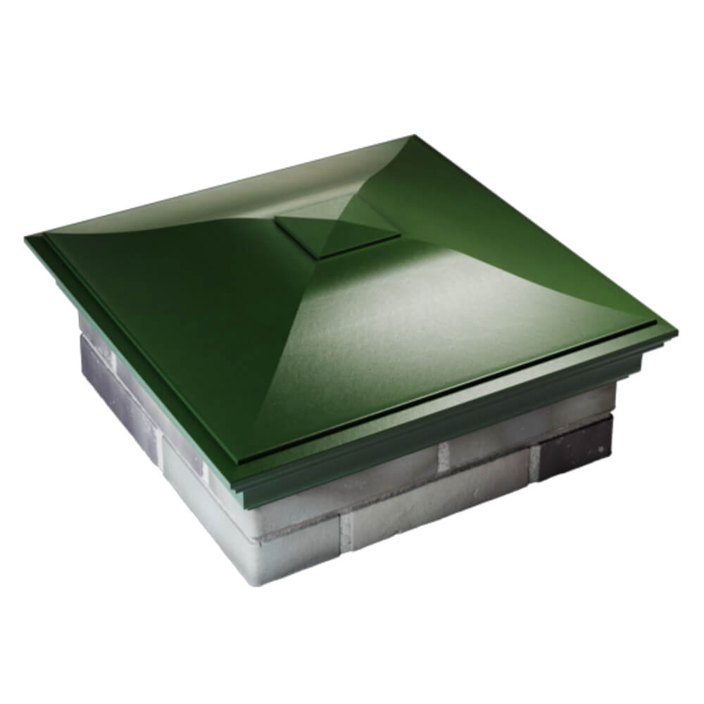 Колпак Zking Монблан Зеленый на столб 2х2 кирпича (515х515мм) Абакан фото