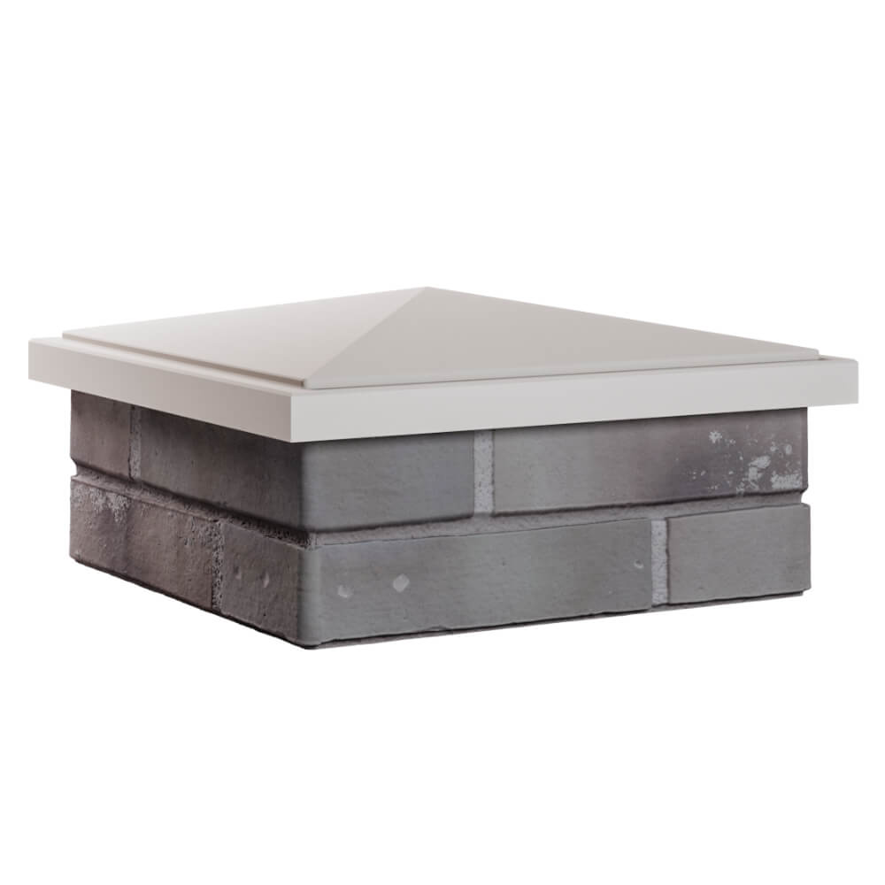 Колпак Zking БонаМоно Бежевый на столб 1.5х1.5 кирпича (385х385, 400х400мм) в Абакане фото