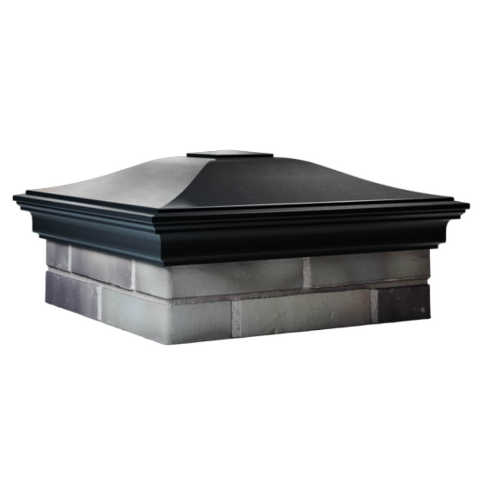 Колпак Zking Монблан Черный на столб 2х2 кирпича (515х515мм) в Абакане фото