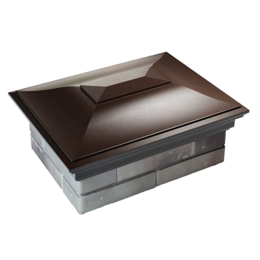 Колпак Zking Монблан Коричневый на столб 2х1.5 кирпича (515х385мм) Абакан фото