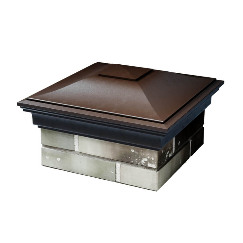 Колпак Zking Монблан Коричневый на столб 1.5х1.5 еврокирпича 0.7НФ (355х355мм) в Абакане фото