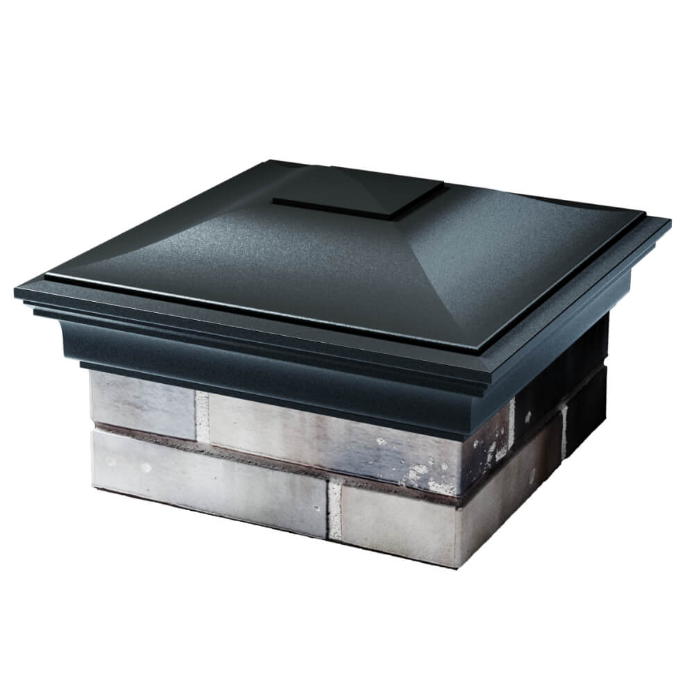 Колпак Zking Монблан Черный на столб 1.5х1.5 кирпича (385х385мм) в Абакане фото