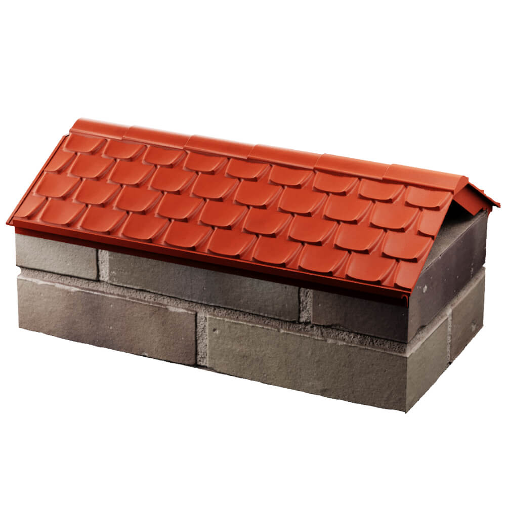 Парапет Zking Эльбрус Красный с посадкой на 1 кирпич (255мм) в Абакане фото