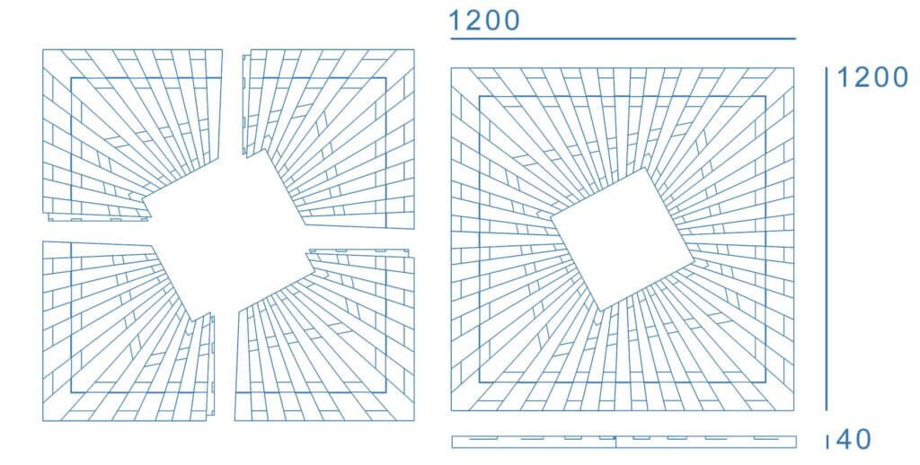 Приствольная решетка для дерева ZKING ATMOSPHERE 1.2х1.2м Серая в Абакане фото