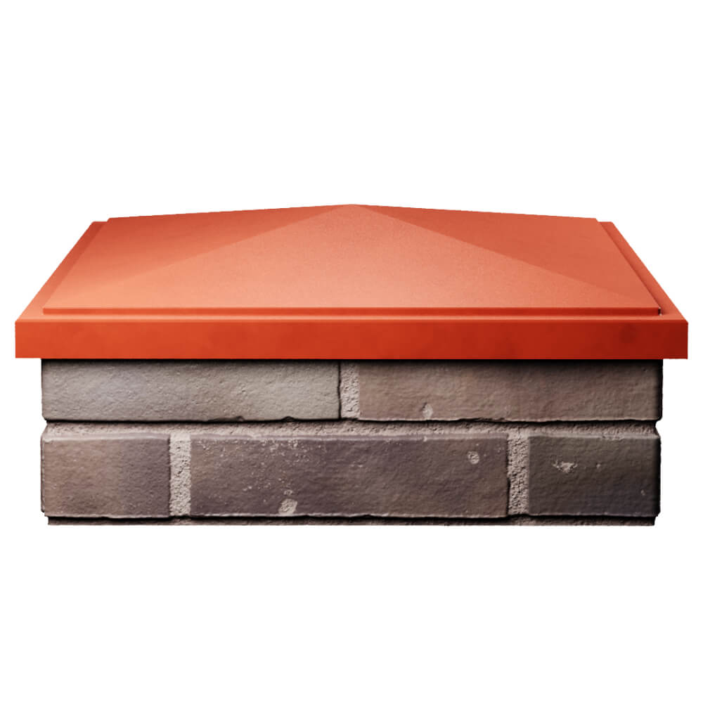 Колпак Zking БонаМоно Красный на столб 2х2 кирпича (515х515, 530х530мм) Абакан фото