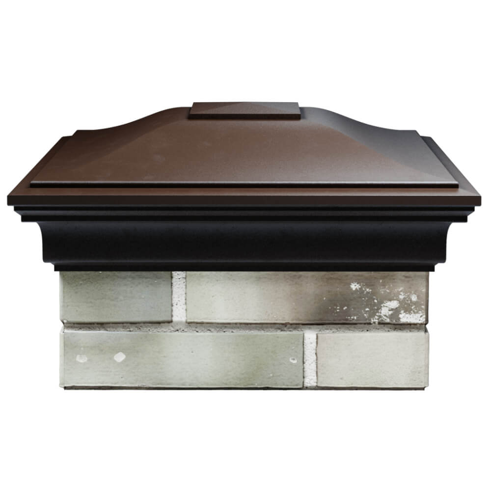 Колпак Zking Монблан Коричневый на столб 1.5х1.5 кирпича (385х385мм) Абакан фото