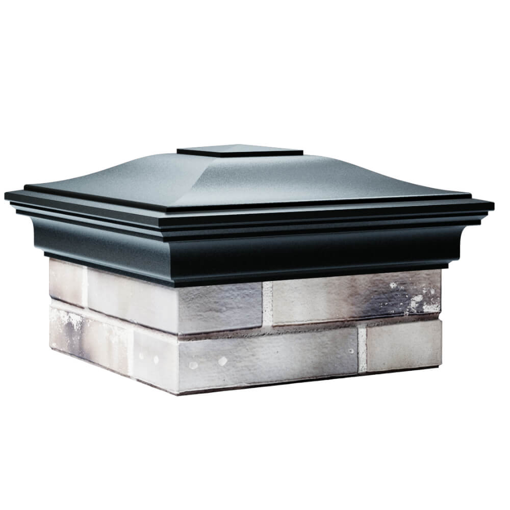 Колпак Zking Монблан Черный на столб 1.5х1.5 кирпича (385х385мм) в Абакане фото