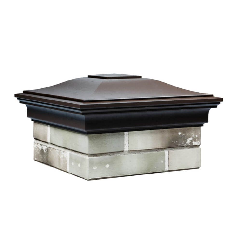 Колпак Zking Монблан Коричневый на столб 1.5х1.5 еврокирпича 0.7НФ (355х355мм) в Абакане фото