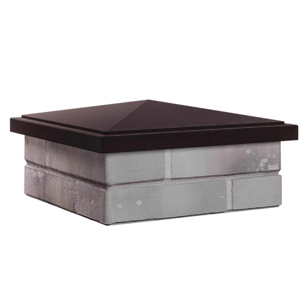 Колпак Zking БонаМоно Коричневый на столб 1.5х1.5 кирпича (385х385, 400х400мм) в Абакане фото