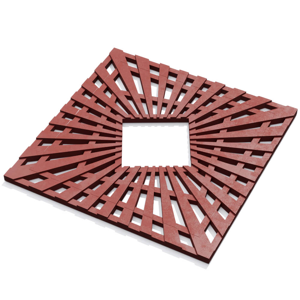 Приствольная решетка для дерева ZKING ATMOSPHERE 1.2х1.2м Красная в Абакане фото