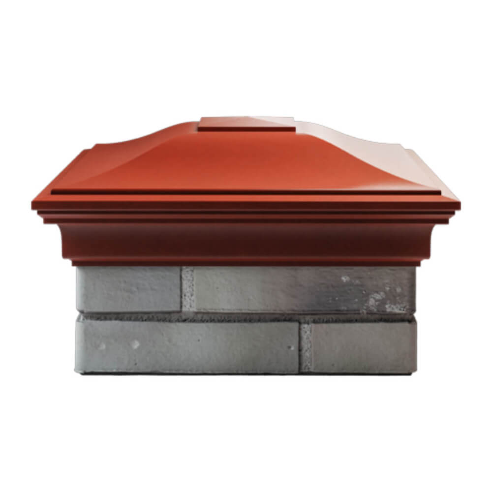 Колпак Zking Монблан Красный на столб 1.5х1.5 еврокирпича 0.7НФ (355х355мм) Абакан фото