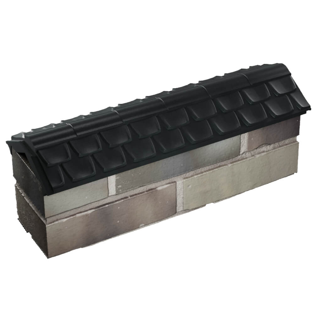 Парапет Zking Эльбрус Черный с посадкой на 0.5 кирпича (130мм) в Абакане фото