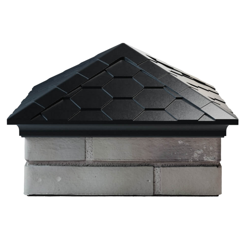 Колпак Zking Эверест Черный на столб 1.5х1.5 кирпича (390х390мм) Абакан фото