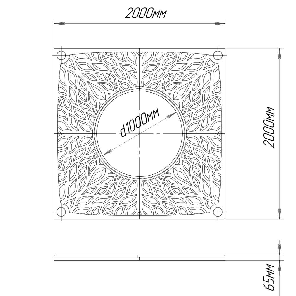 Приствольная решетка для дерева ZKING CRUST 2х2м Черная в Абакане фото